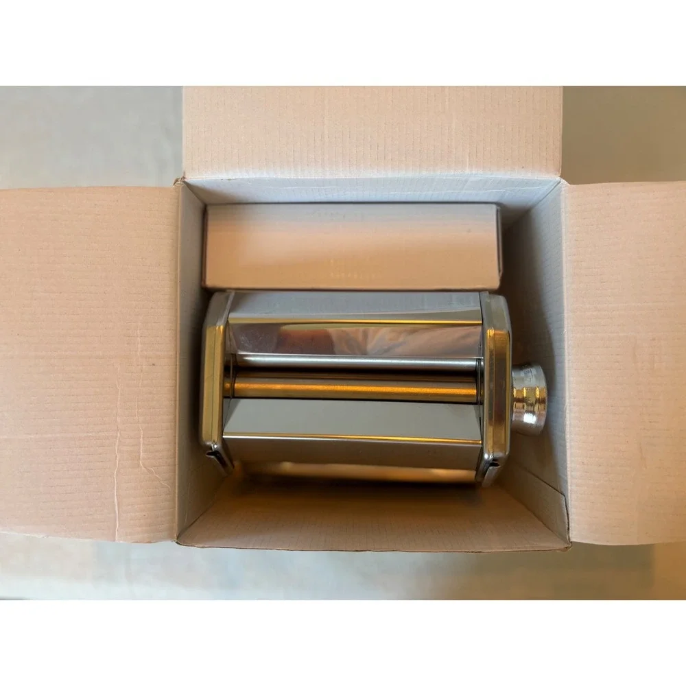 Fox Run 57666 Manual Stainless Steel Pasta Maker Machine NIB Silver 3 Blade Type